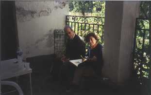 Anita con el Señor Francisco de Mianos